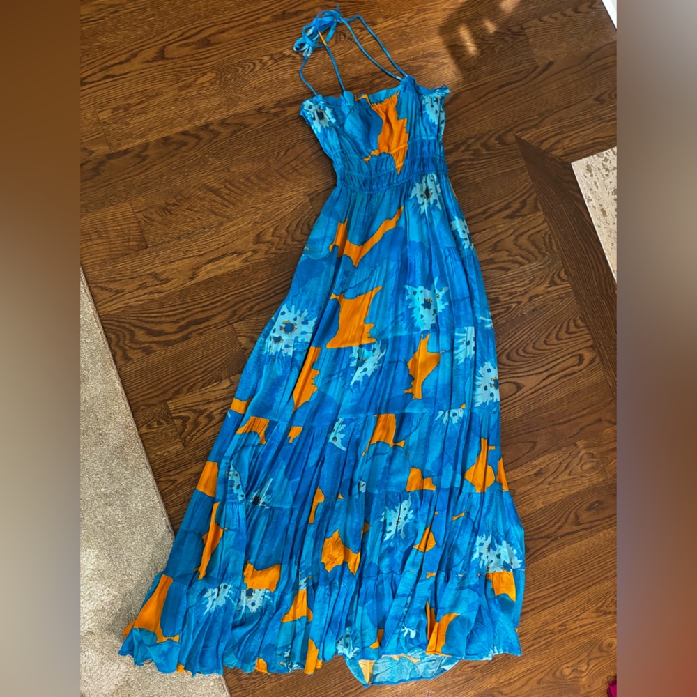 Hutch blue maxi dress - smocked at bodice. Cute!